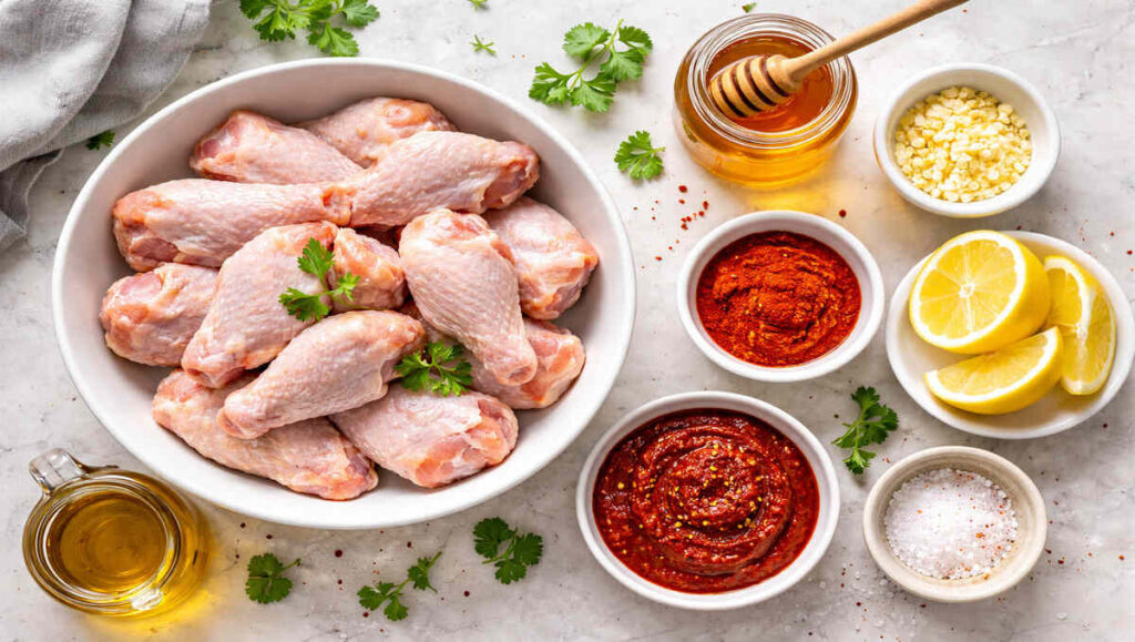 Honey Harissa Chicken Wings